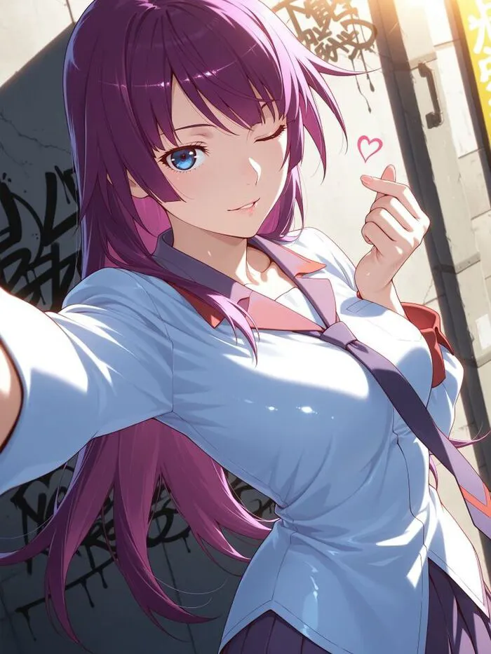 ảnh Hitagi Senjougahara đẹp bí ẩn