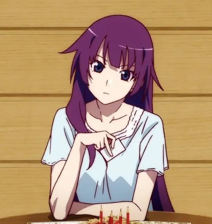 ảnh Hitagi Senjougahara đẹp tối giản