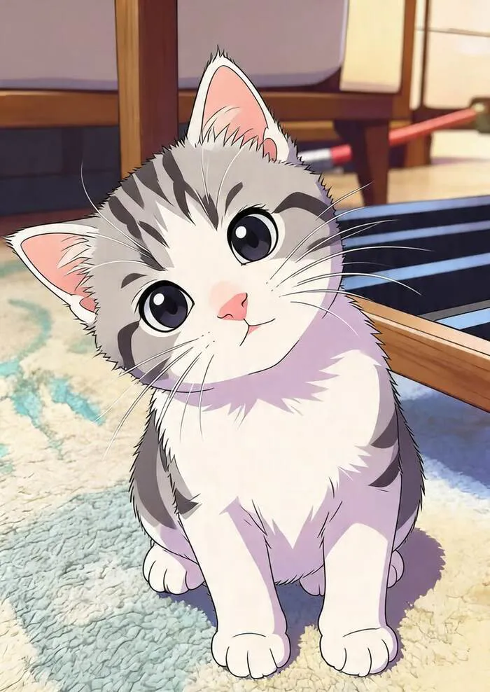 ảnh mèo anime xinh