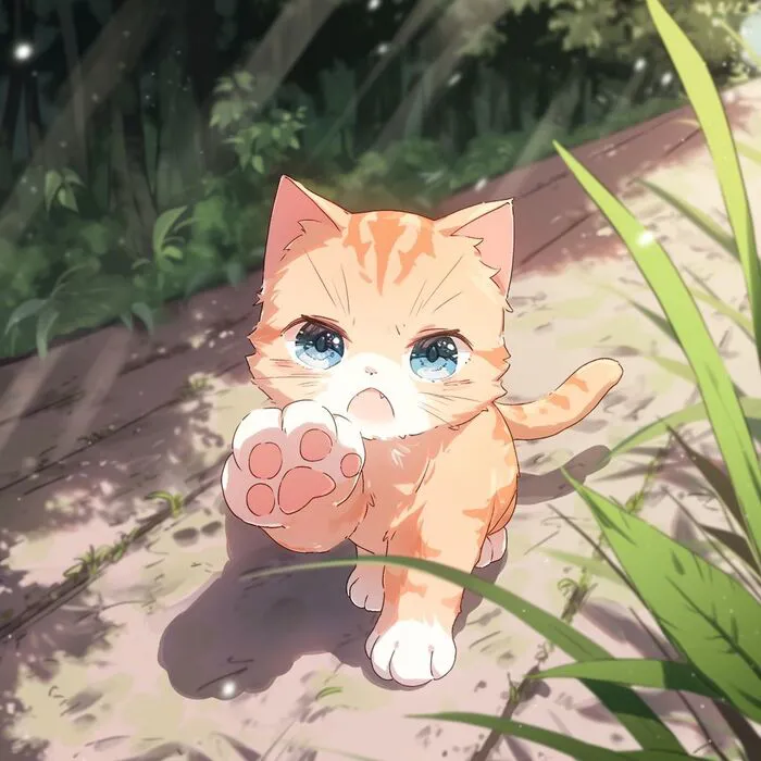ảnh mèo anime yêu