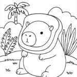 Tổng hợp 50+ mẫu tranh tô màu capybara ngộ nghĩnh và đáng yêu
