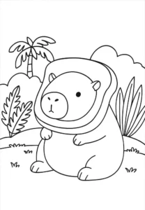 Tổng hợp 50+ mẫu tranh tô màu capybara ngộ nghĩnh và đáng yêu