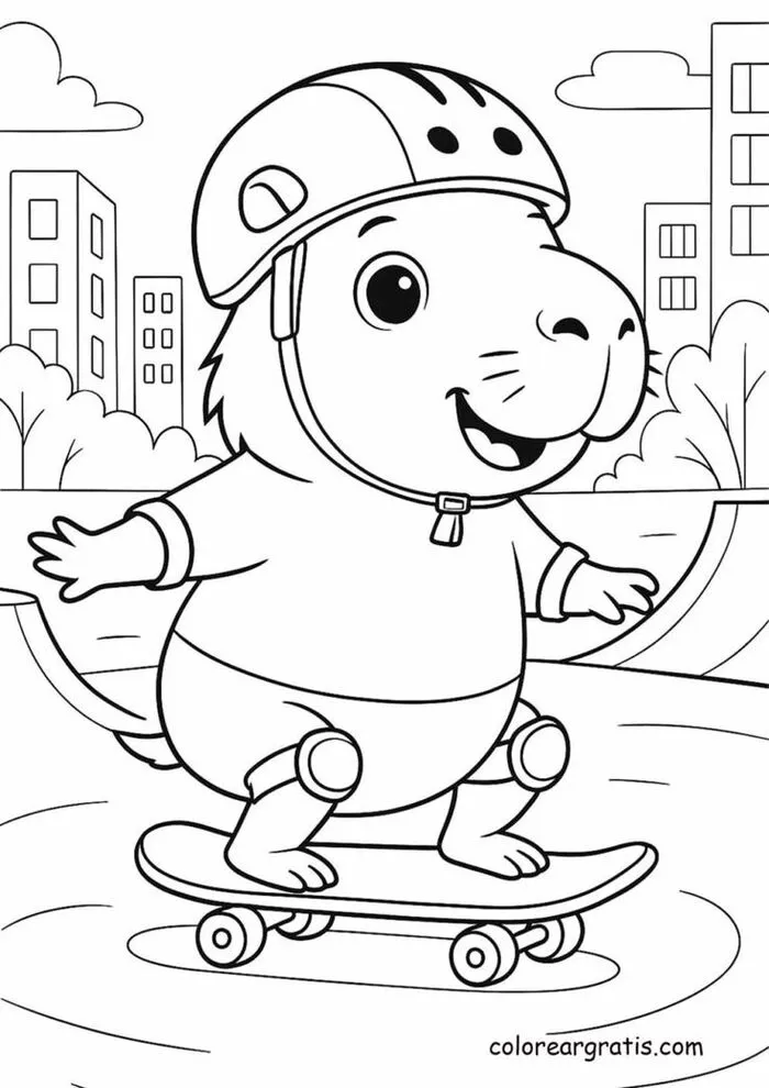 capybara tô màu sáng tạo capybara tô màu sáng tạo