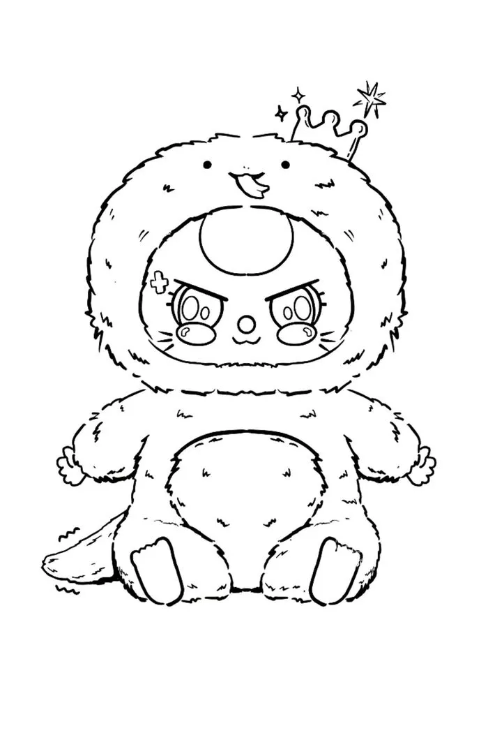 hình tô màu baby three cute nhất
