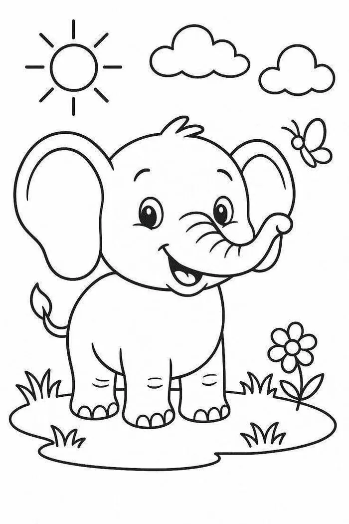 hình tô màu cute cho bé 6 tuổi đẹp