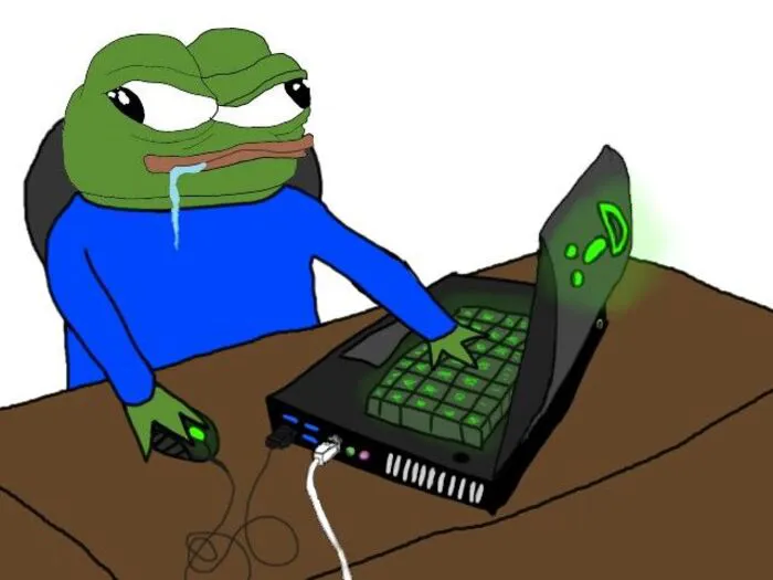 meme ếch xanh máy tính meme ếch xanh máy tính