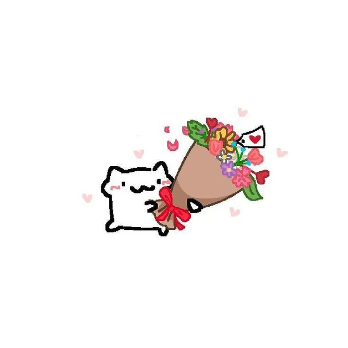 meme tặng hoa vibe cute xỉu