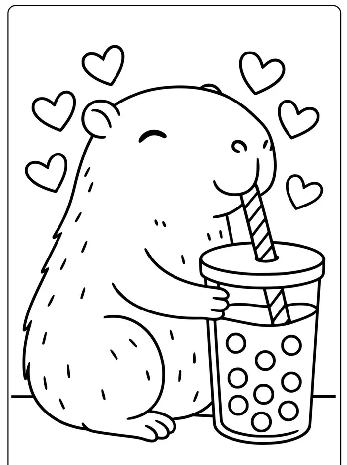 tô màu capybara thiếu nhi tô màu capybara thiếu nhi