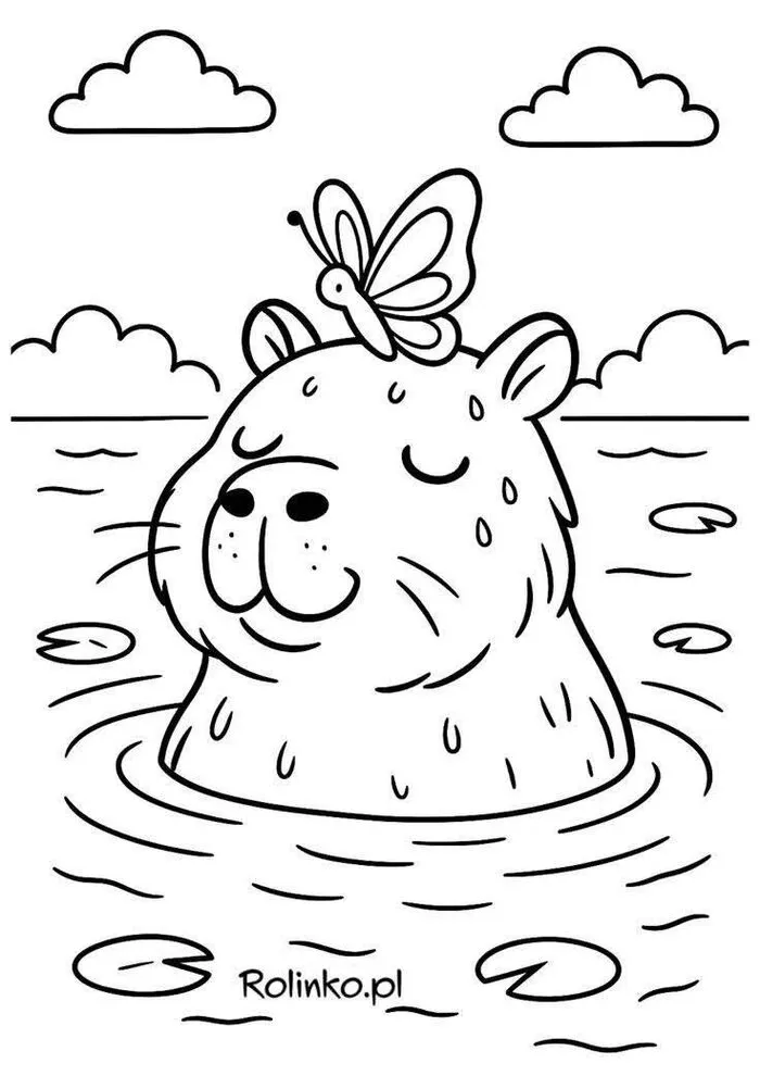 trang tô màu capybara dễ in trang tô màu capybara dễ in
