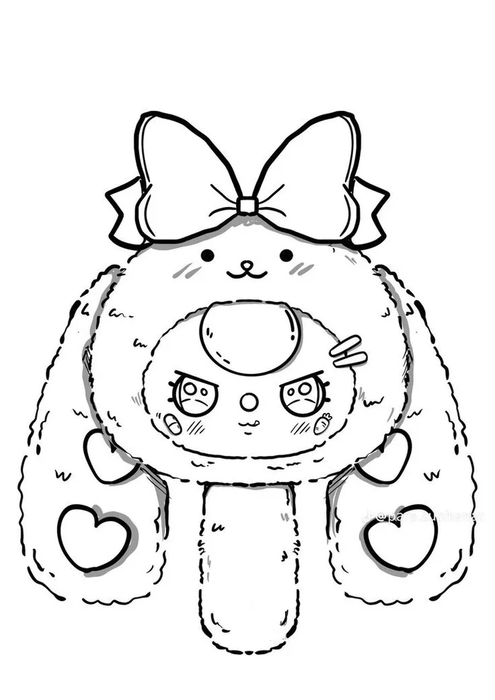 tranh baby three tô màu đáng yêu
