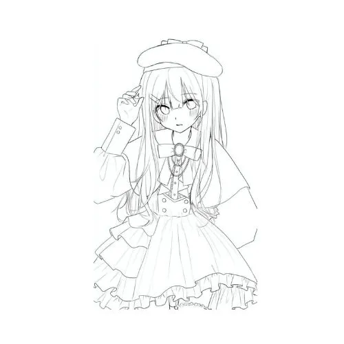 tranh tô màu anime 10