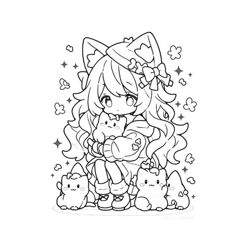 tranh tô màu anime 23