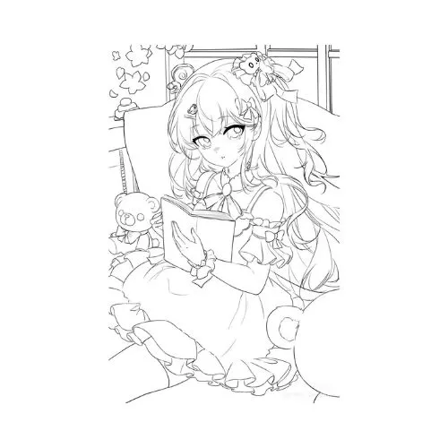 tranh tô màu anime 24