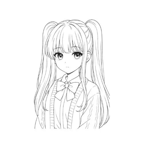 tranh tô màu anime 29