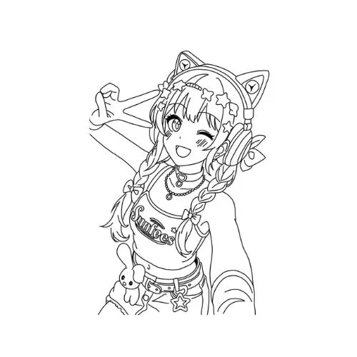 tranh tô màu anime 3