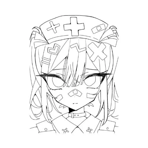 tranh tô màu anime 37