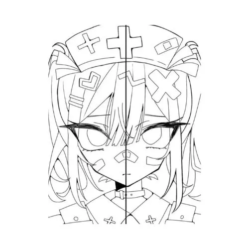 tranh tô màu anime 7