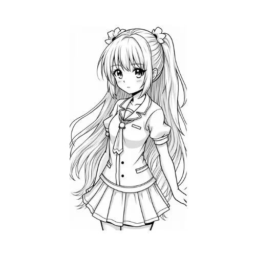 tranh tô màu anime 9