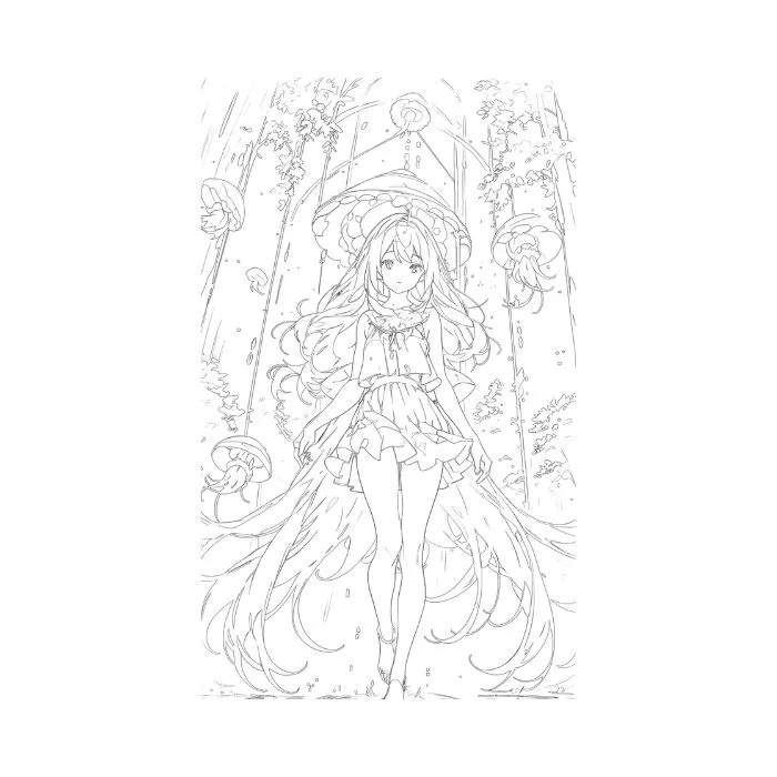 tranh tô màu anime girl ngầu 10 tranh tô màu anime girl ngầu 10