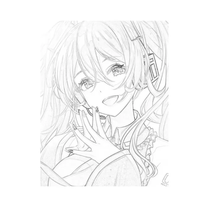 tranh tô màu anime girl ngầu 17 tranh tô màu anime girl ngầu 17