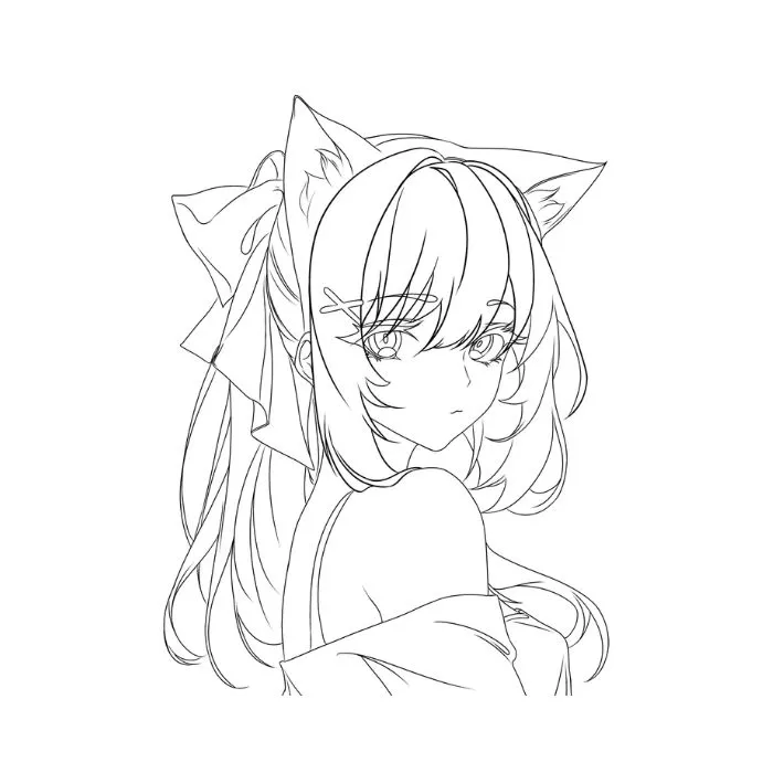 tranh tô màu anime girl ngầu 25 tranh tô màu anime girl ngầu 25