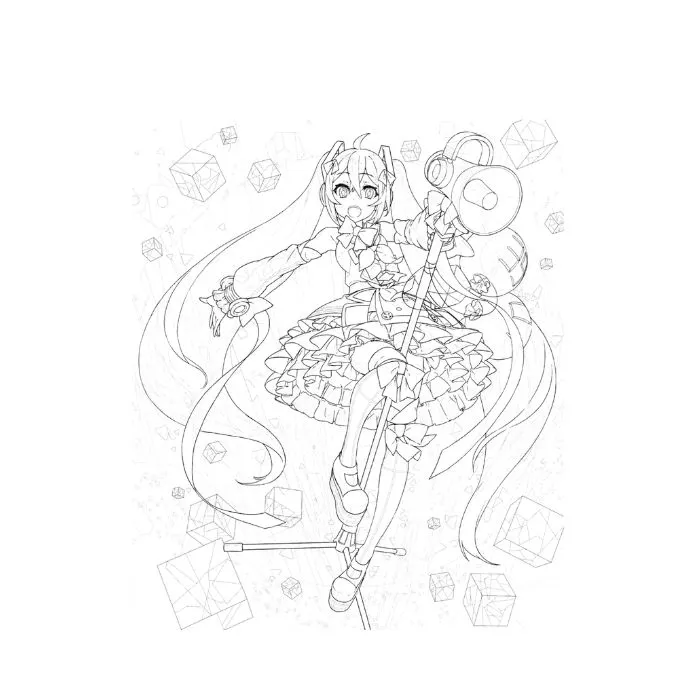 tranh tô màu anime girl ngầu 27 tranh tô màu anime girl ngầu 27
