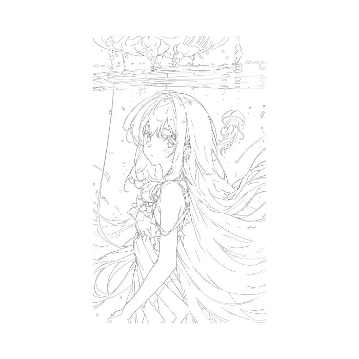 tranh tô màu anime girl ngầu 8 tranh tô màu anime girl ngầu 8