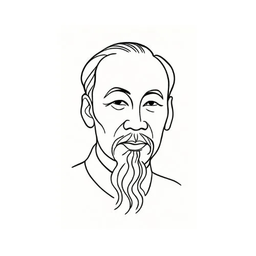 tranh tô màu bác hồ 1