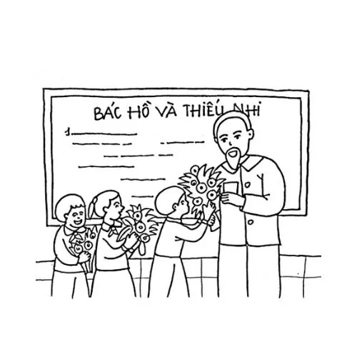 tranh tô màu bác hồ 19