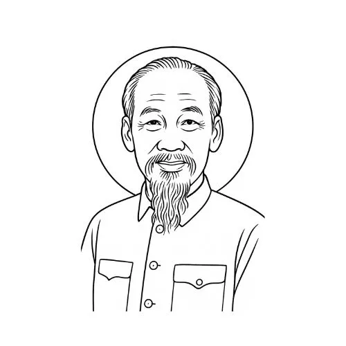 tranh tô màu bác hồ 8