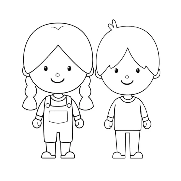 tranh tô màu bạn trai bạn gái 5