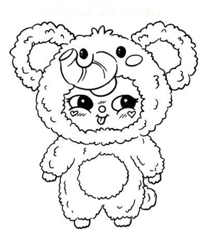tranh tô màu bé baby three xinh