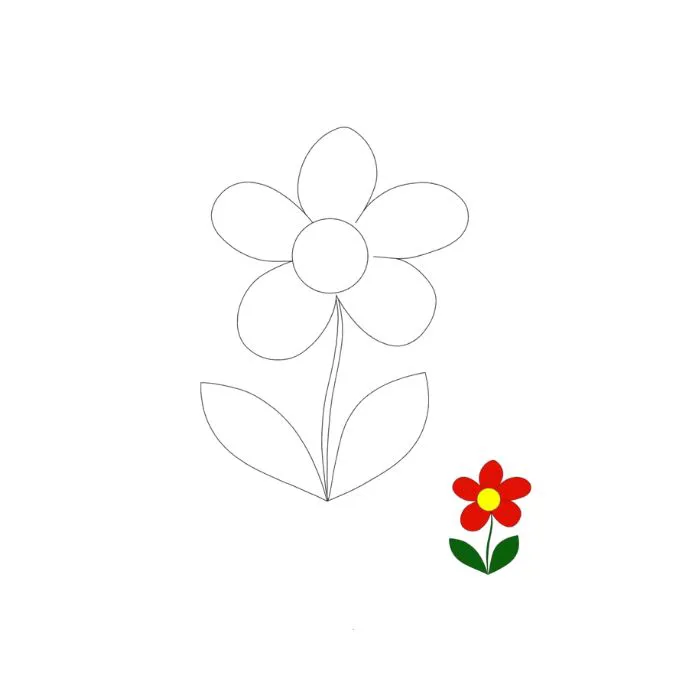 tranh tô màu bông hoa 5 cánh 16 tranh tô màu bông hoa 5 cánh 16