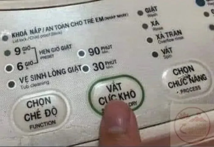 vắt cực khô meme máy giặt